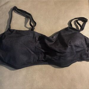 Aerie Textured Black Bikini Top